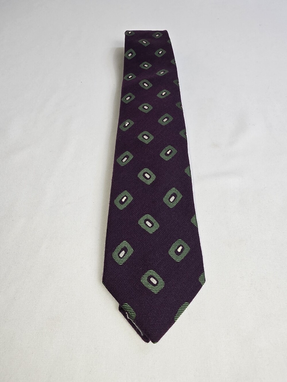 Seward & Stearn London The English Silk Tie Purple Geometric Men's Neck tie
